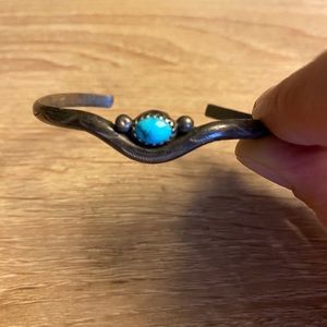 1940s Child’s Bracelet Silver & Torquoise